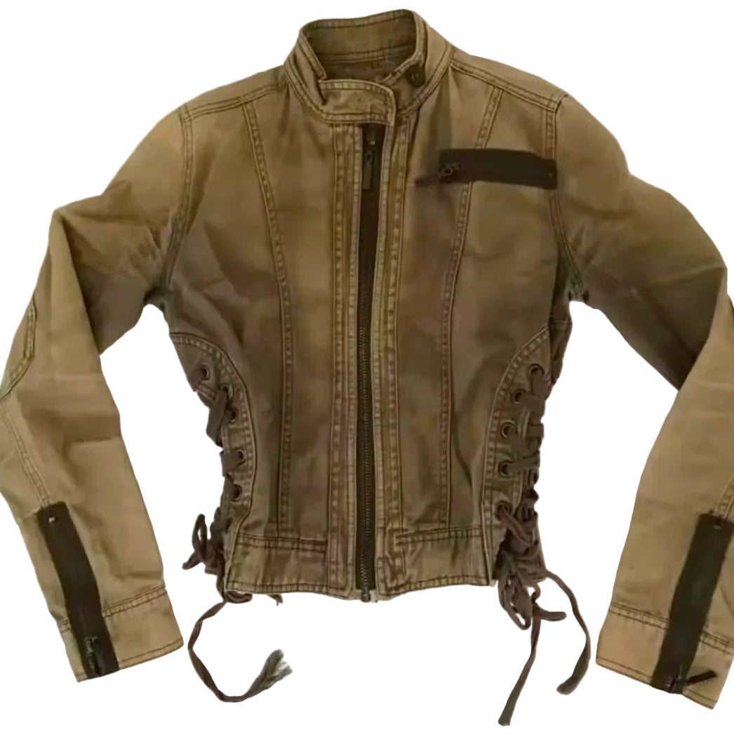Women's Slim Fit Lace-Up Jacket