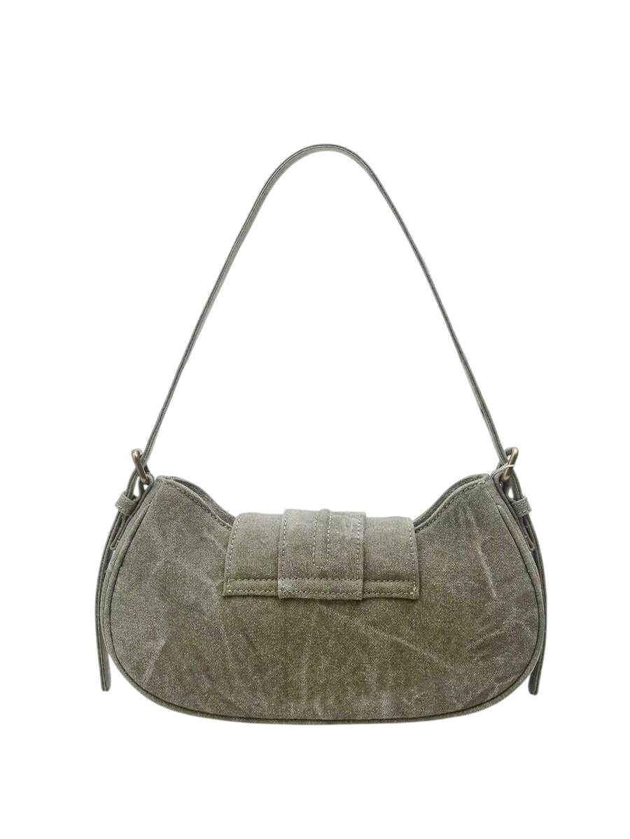 Women's Vintage Green Patchwork Shoulder Bag
