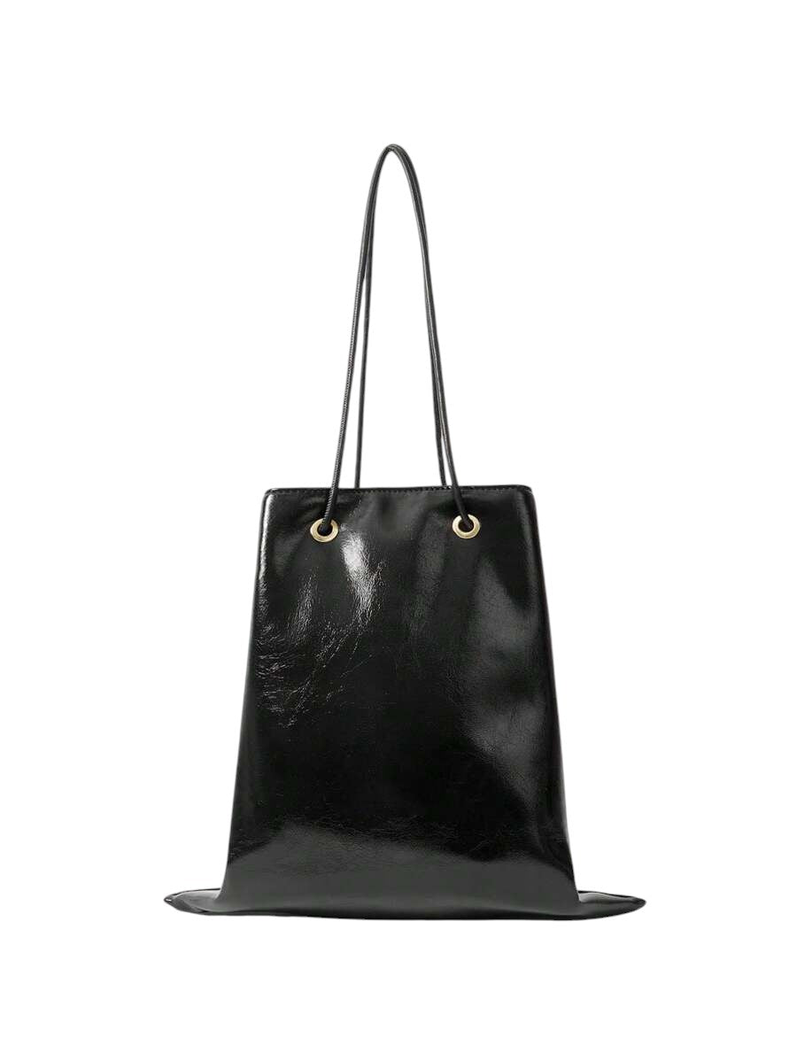 Gothic Rivet Cross Chain Bucket Shoulder Bag