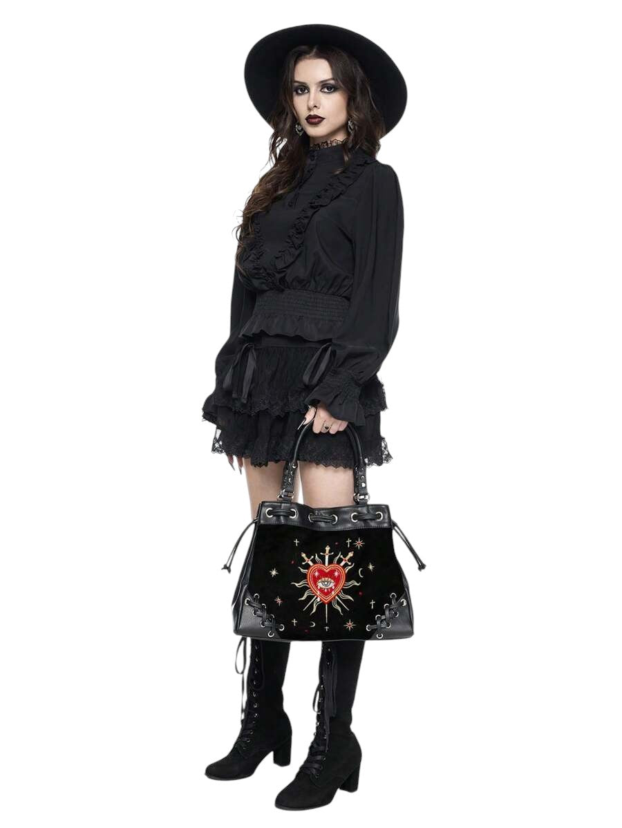 Women's Gothic Eye Print Tote Shoulder Bag