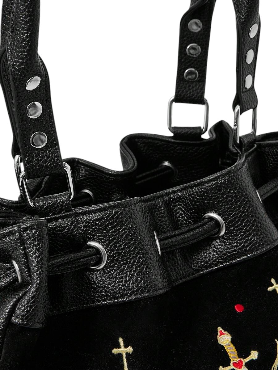 Women's Gothic Eye Print Tote Shoulder Bag