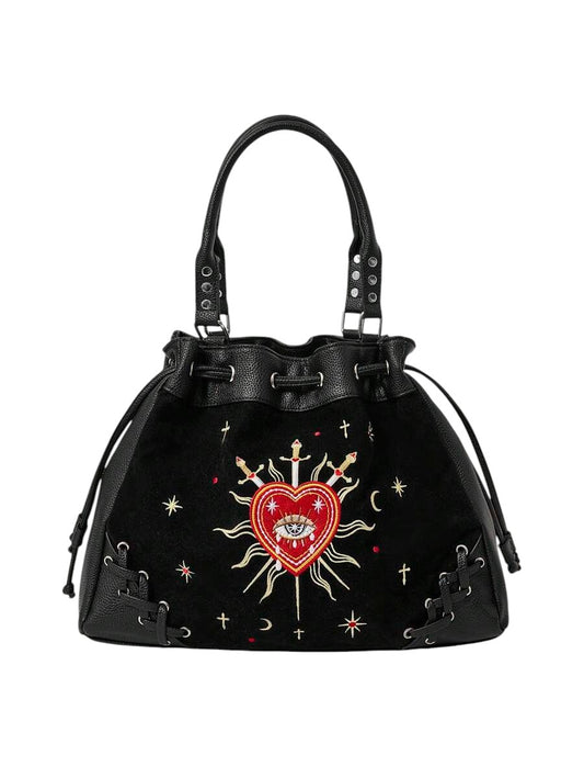 Women's Gothic Eye Print Tote Shoulder Bag