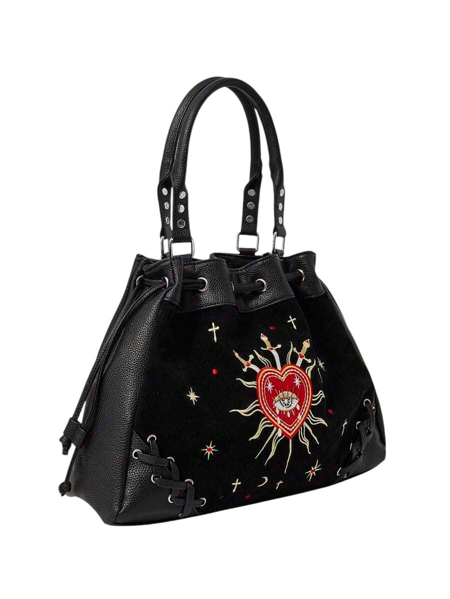 Women's Gothic Eye Print Tote Shoulder Bag