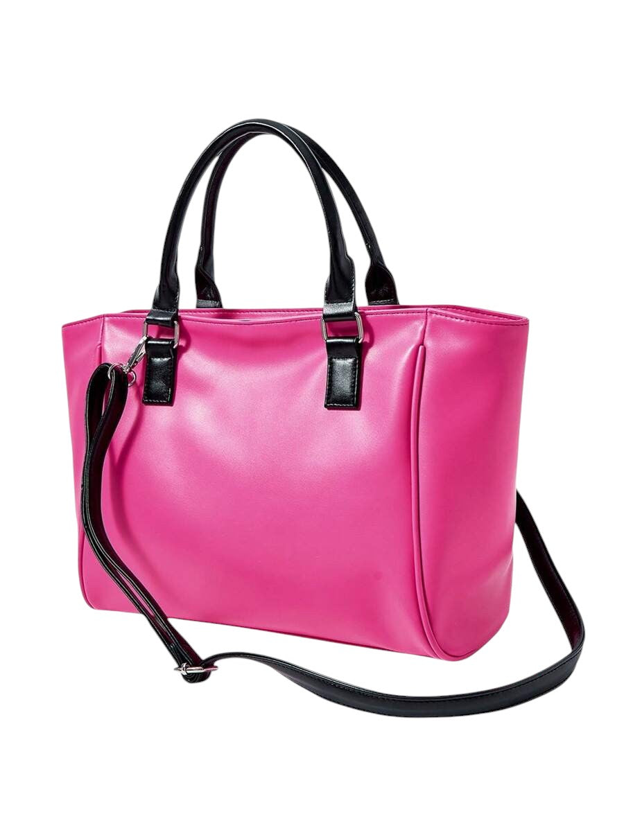 Women's Hot Pink Betty Boop Graphic Motorcycle Tote Bag