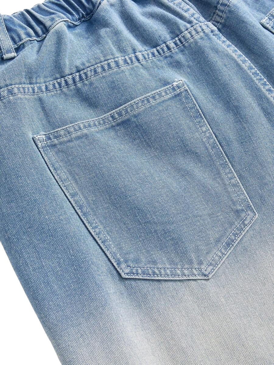 Betty Boop Baby Blue Embroidered Distressed Vintage Wash Plus Size Denim Jeans