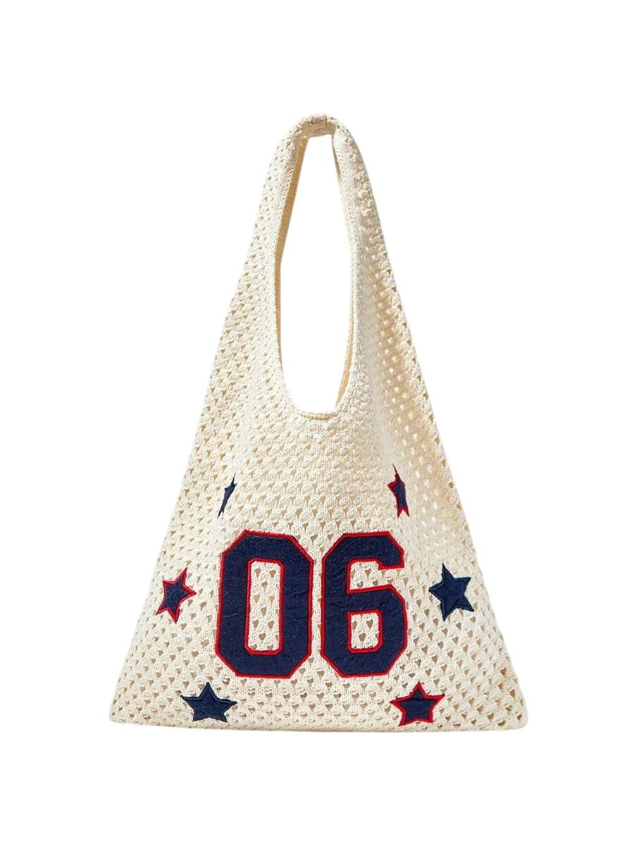 Women's Star Cut-Out Shoulder Bag with Y2K Aesthetic