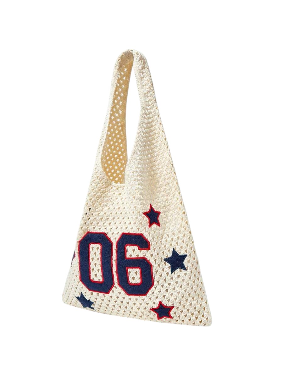 Women's Star Cut-Out Shoulder Bag with Y2K Aesthetic