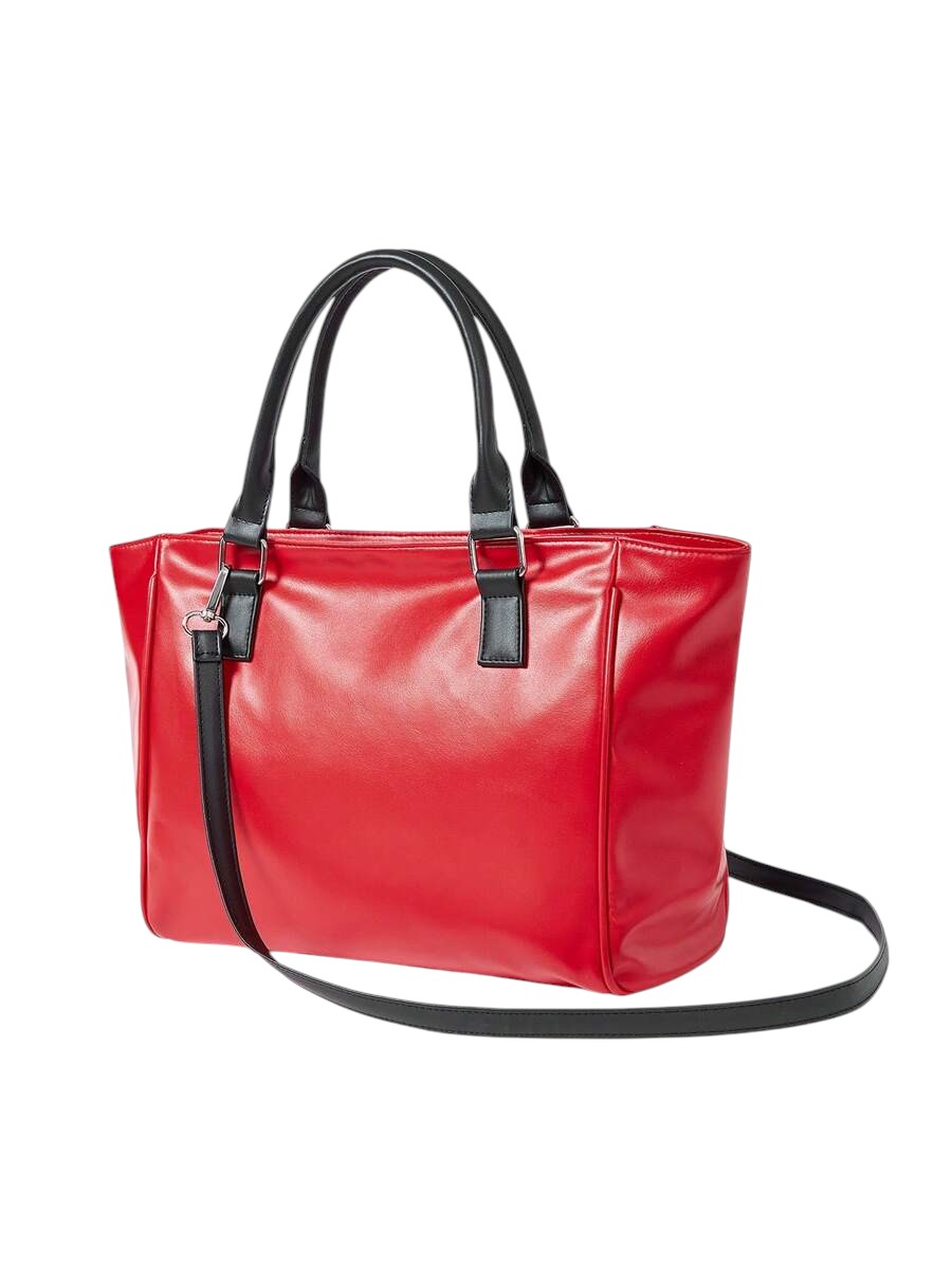Women's Red Betty Boop Graphic Motorcycle Tote Bag