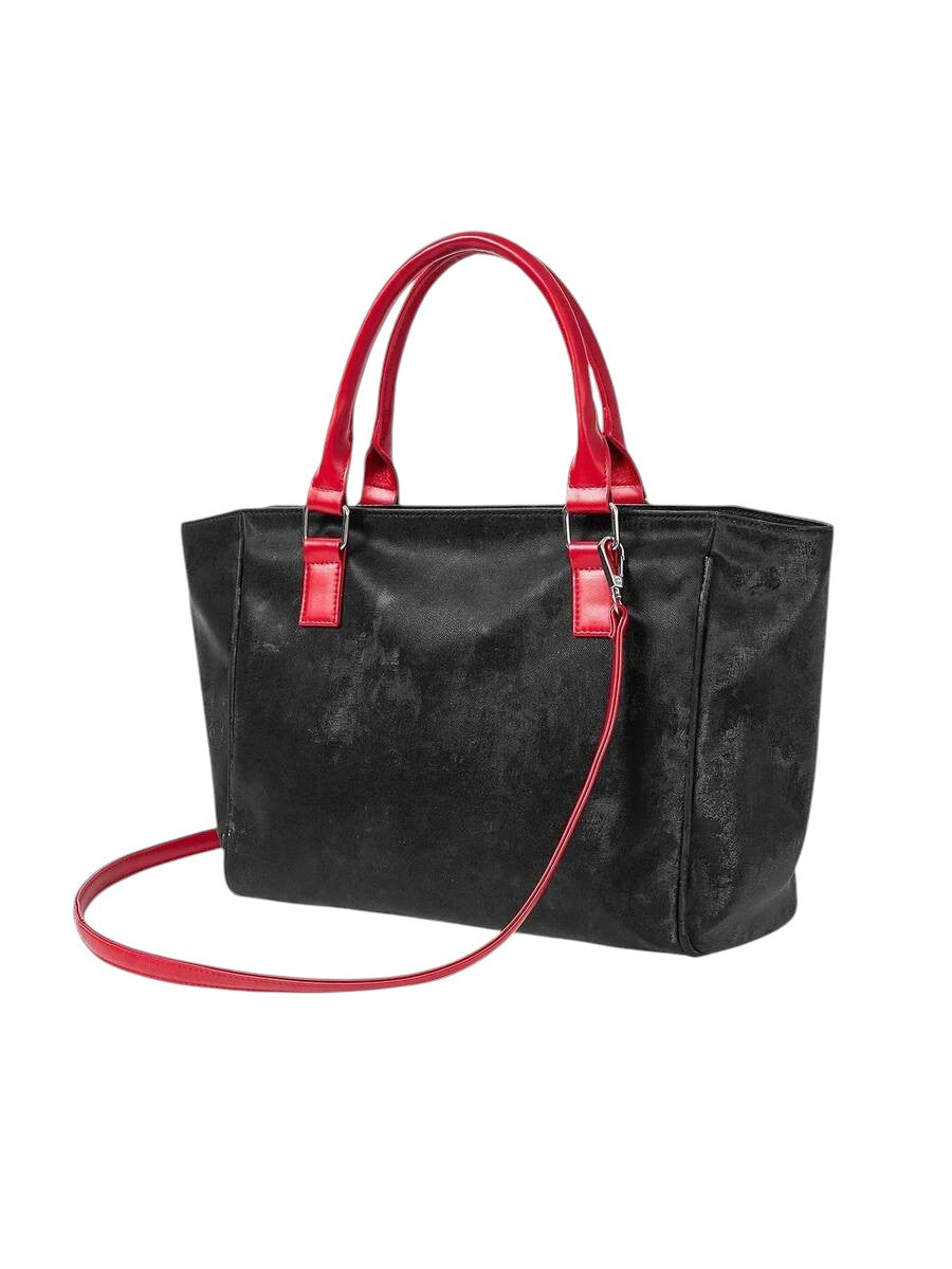 Women's Cartoon Graphic Motorcycle Tote Bag