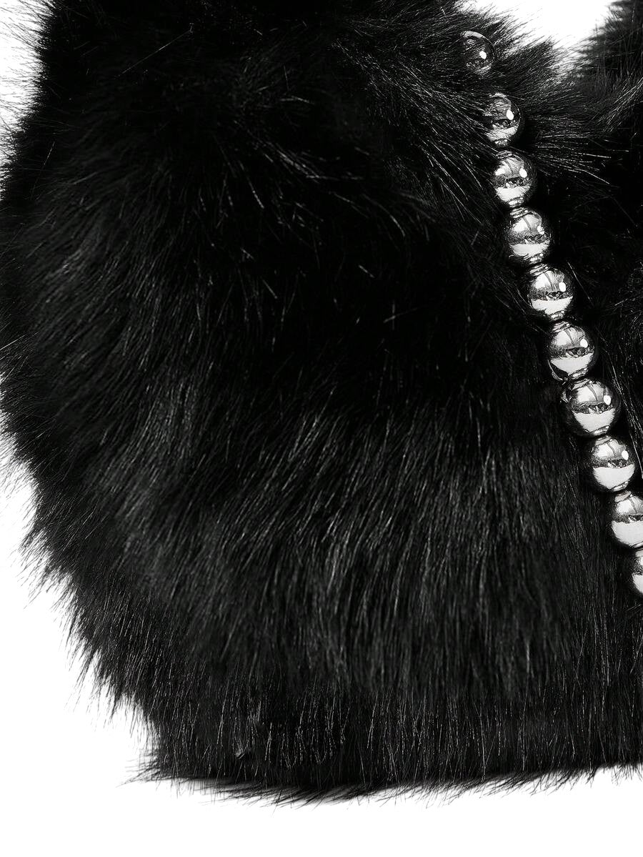 Women's Faux Fur Chain Strap Shoulder Bag