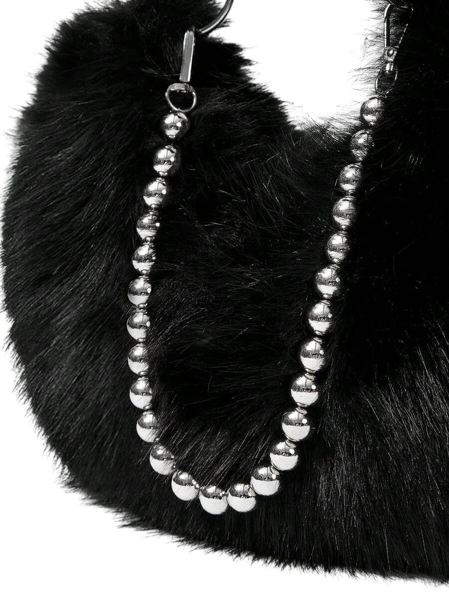 Women's Faux Fur Chain Strap Shoulder Bag