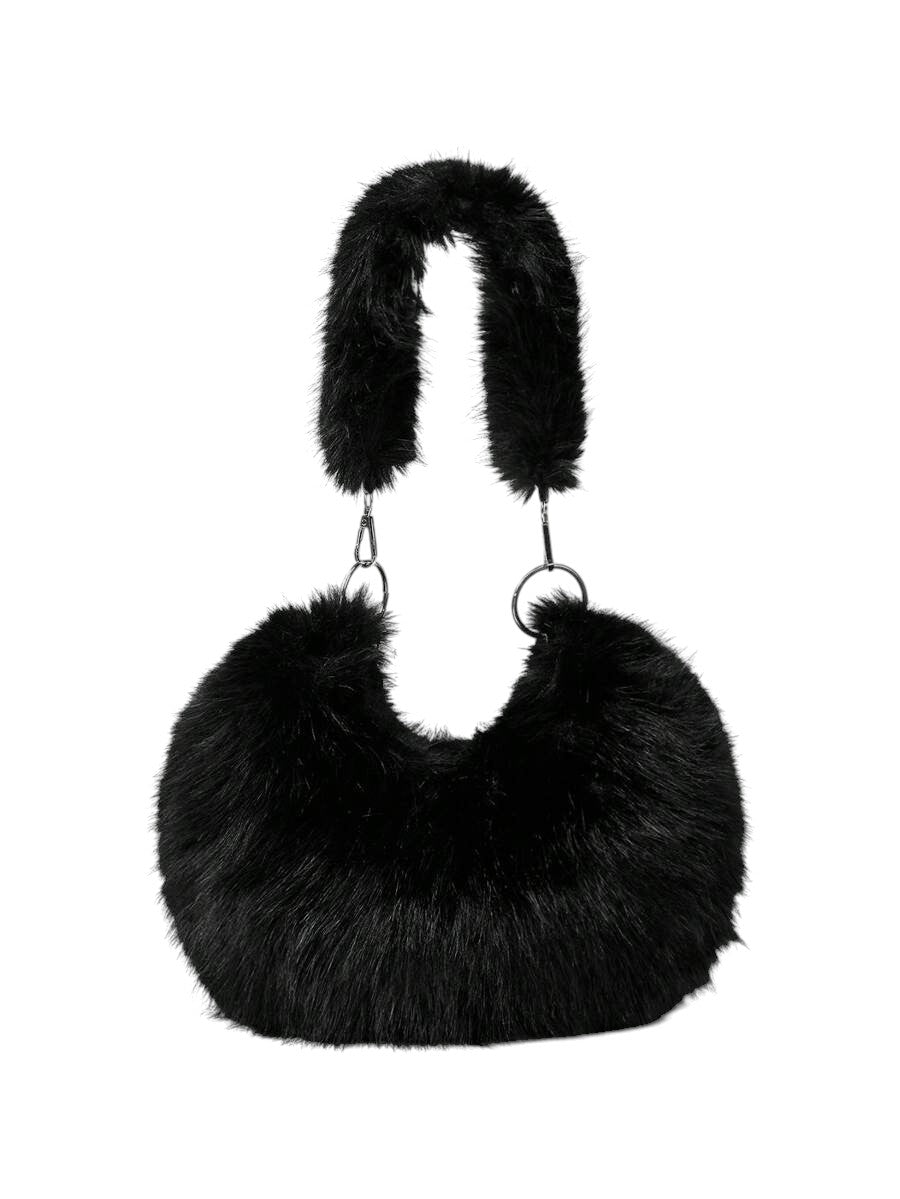 Women's Faux Fur Chain Strap Shoulder Bag