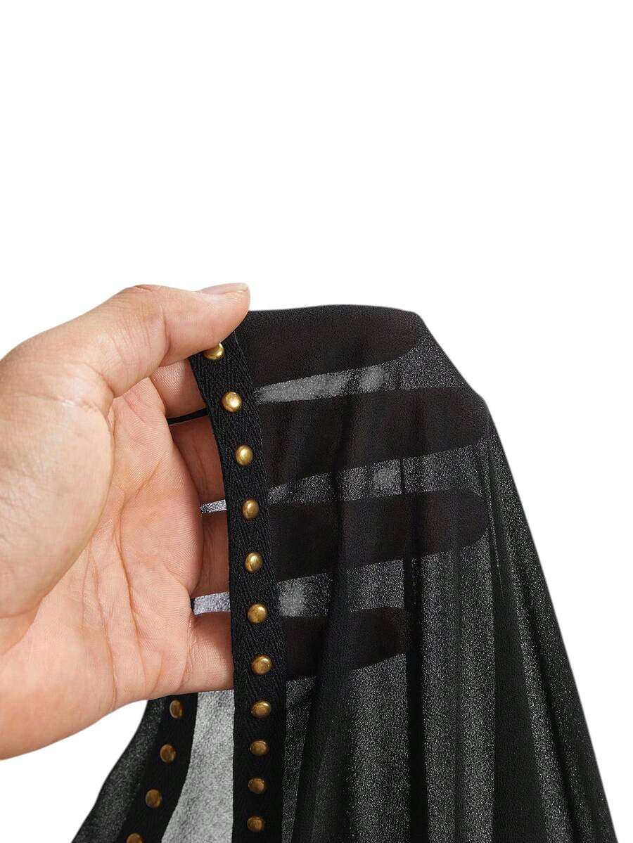 Women's Backless Draped Neck Criss-Cross Vintage Blouse