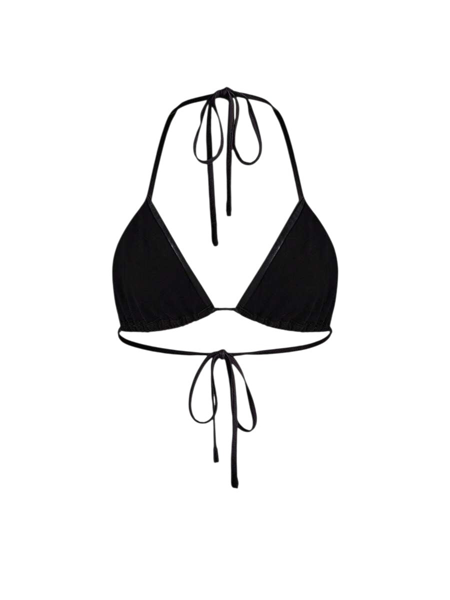 Punk Rivet Bra Batwing Sleeve Two-Piece Top Set
