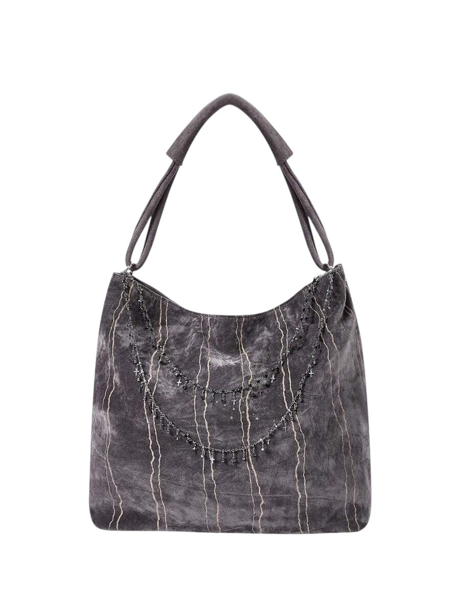 Women's Punk Studded Shoulder Bag