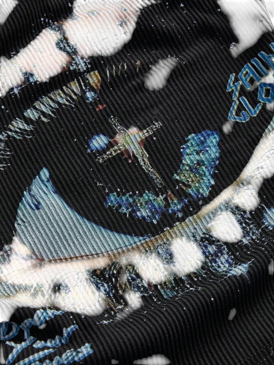 Women's Black Starry Sky Graphic Streetwear Tube Top