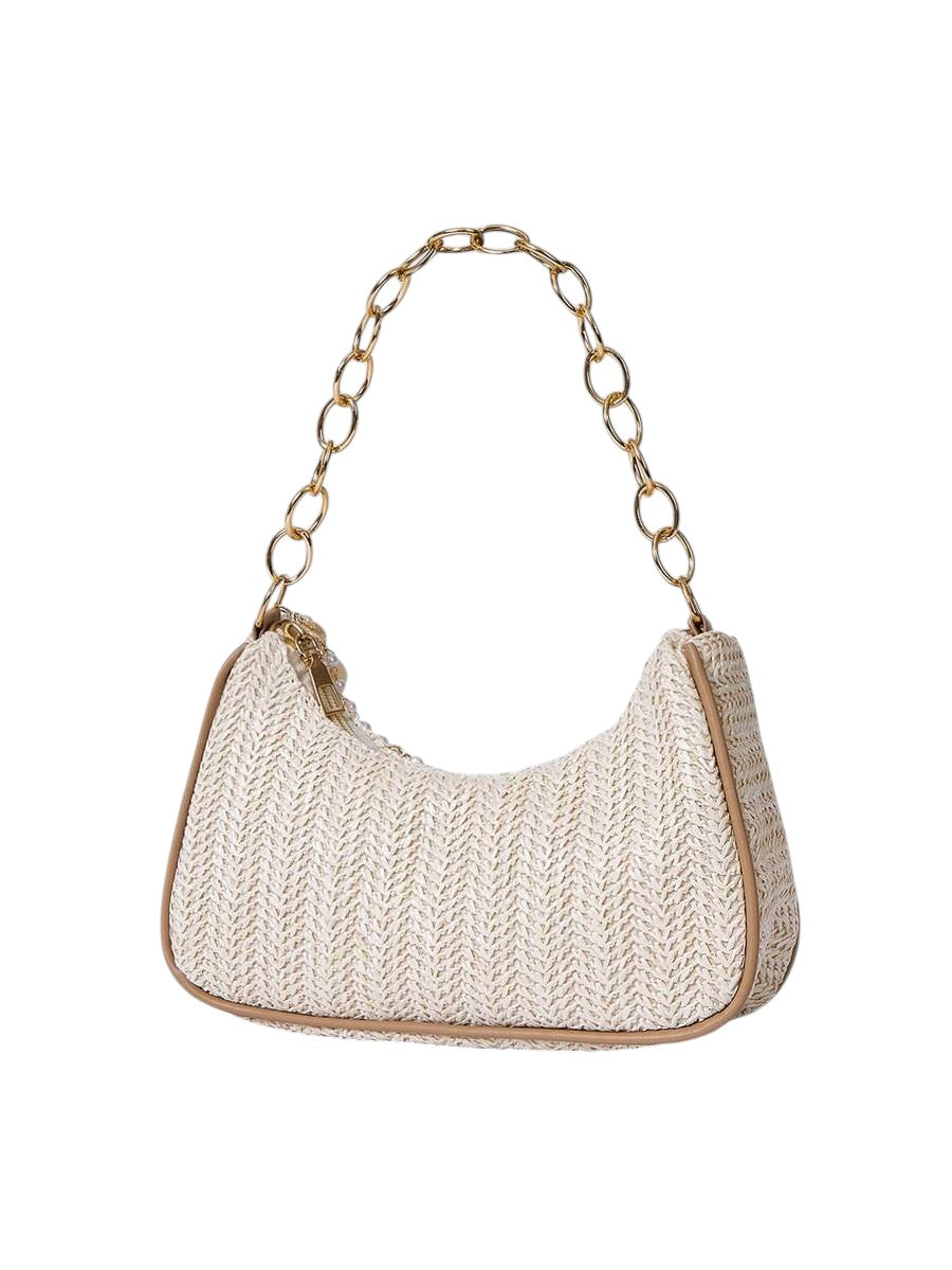 Women's Starfish Woven Beach Tote Shoulder Bag