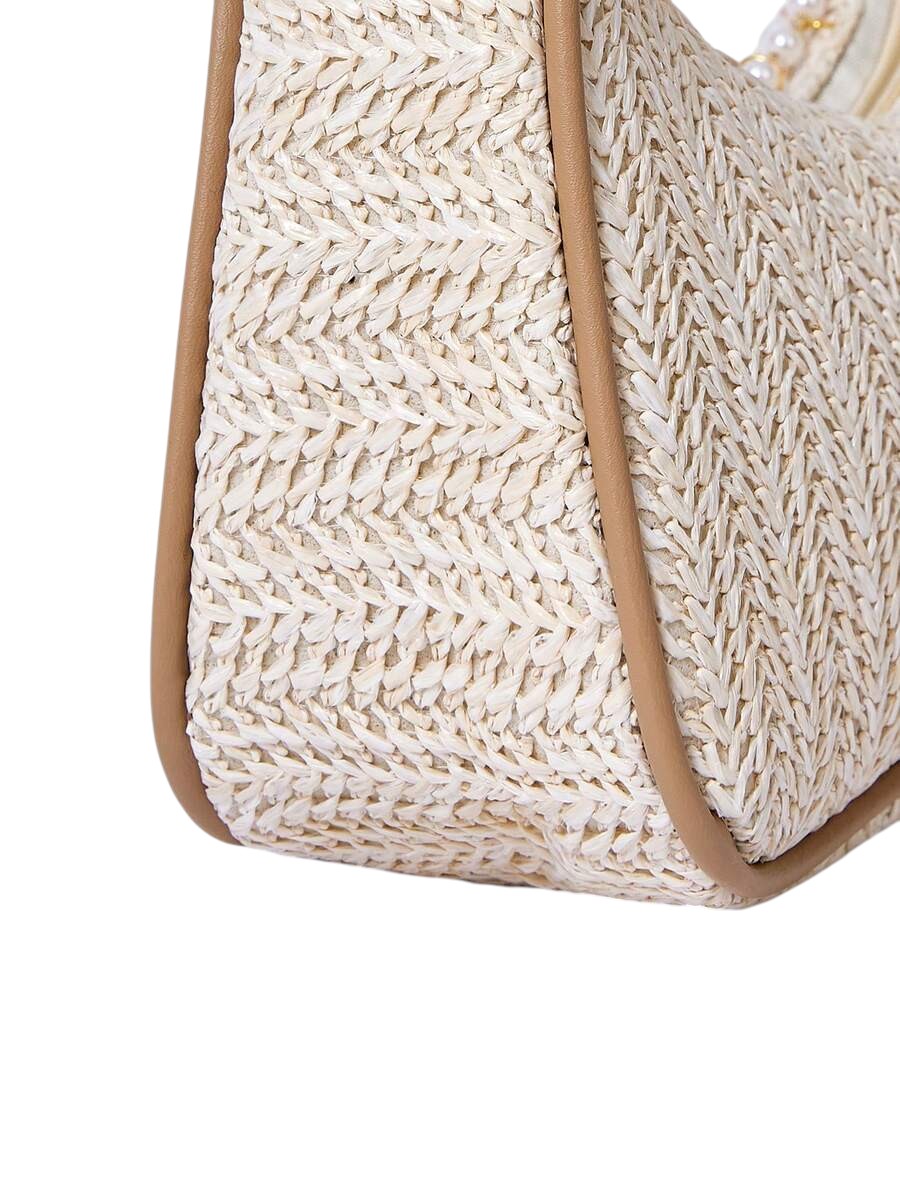 Women's Starfish Woven Beach Tote Shoulder Bag