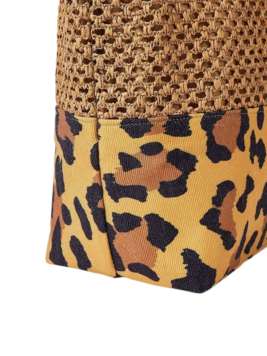 Bohemian Leopard Patchwork Large Capacity Tote Bag