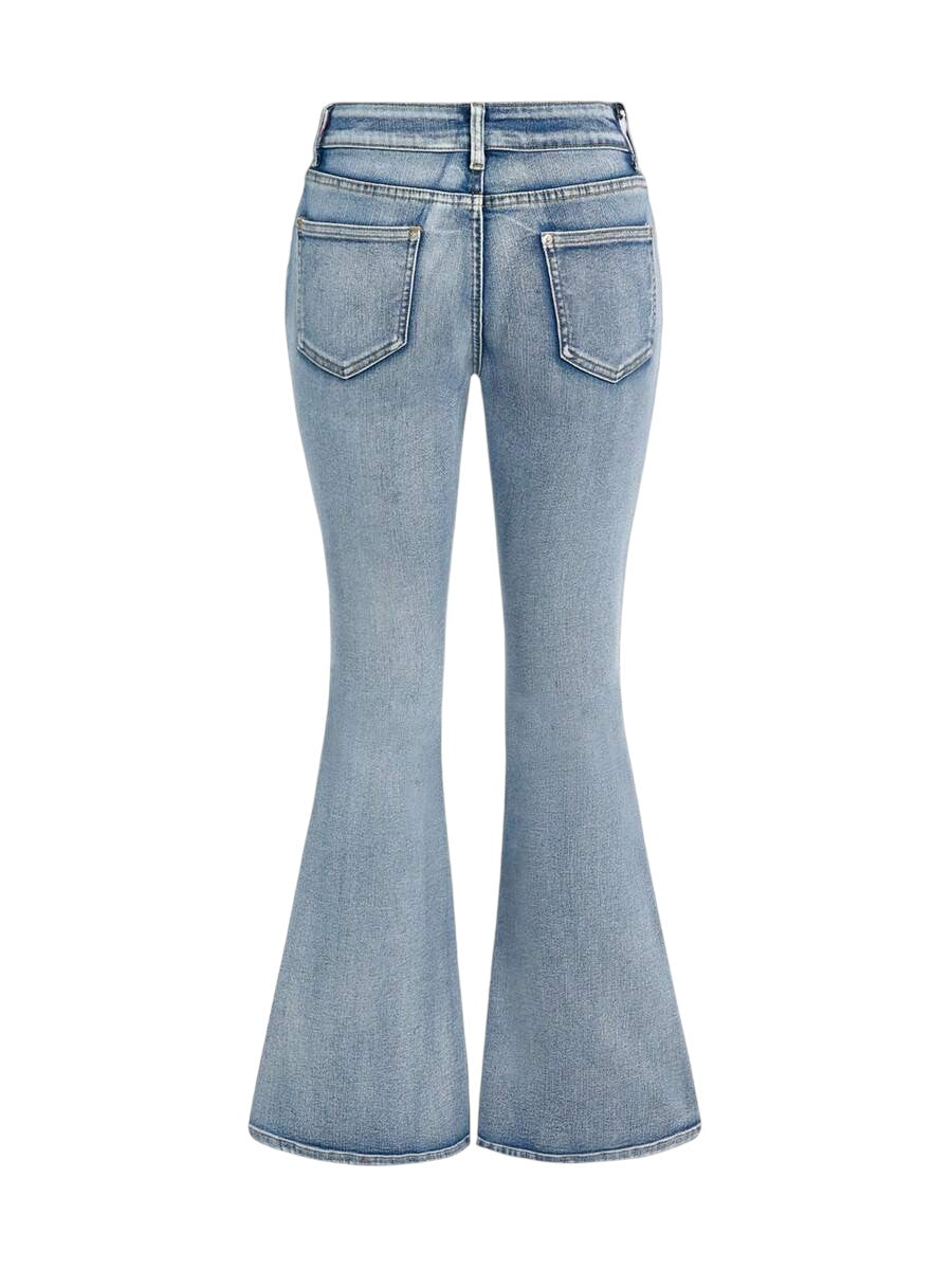 Y2K British Flag Patchwork Rivet Low Rise Denim Jeans