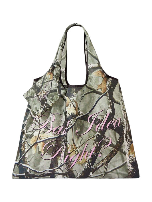 Fairycore Branch Print Foldable Large Capacity Shopping Tote Bag