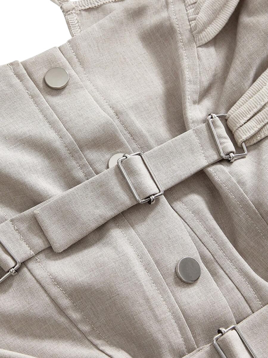 Women's Beige Ruched Off-Shoulder Tie Strap Top