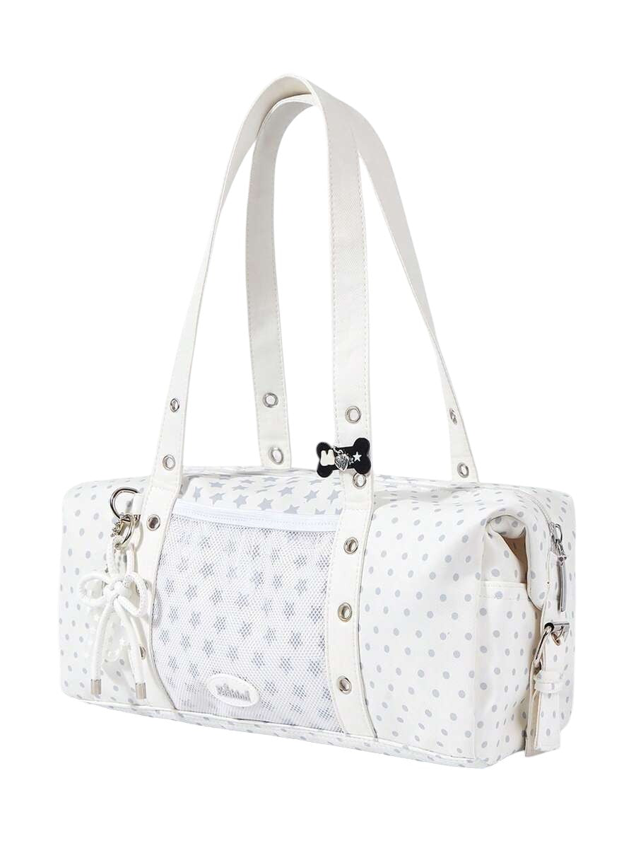 Women's Kawaii Star Cat Mesh Pocket Shoulder Bag