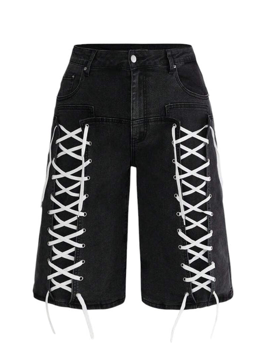 Plus Size Y2K Loose Fit Mid Rise Streetwear Denim Pants