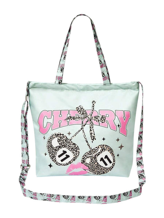 Cherry Leopard Bow Messenger Bag