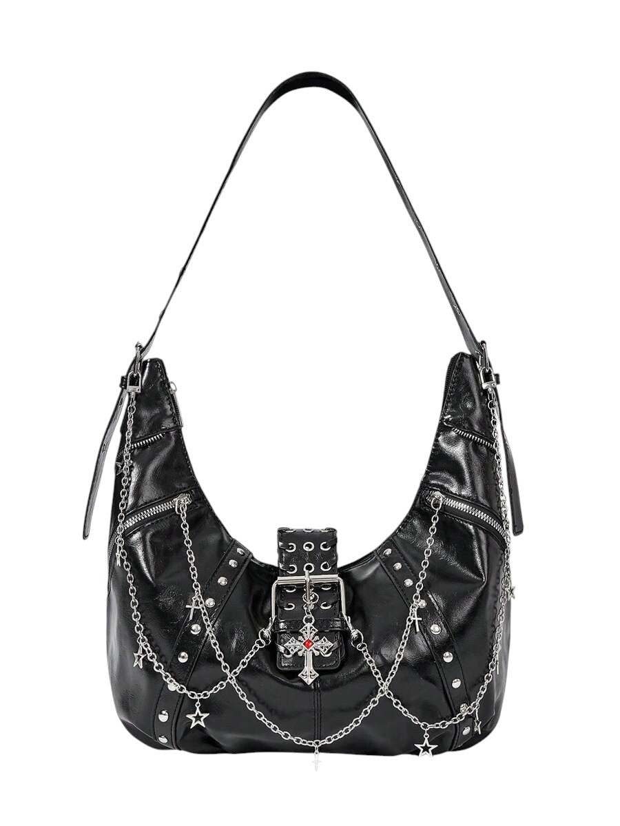 Women's Gothic Cross Chain Shoulder Bag