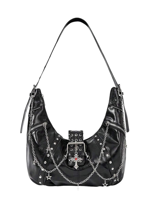 Women's Gothic Cross Chain Shoulder Bag