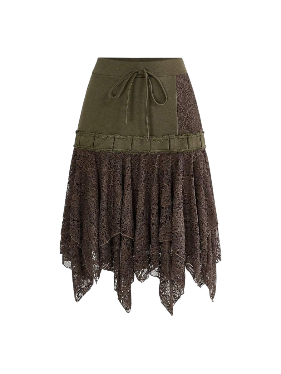 Women's Fairycore Asymmetrical Hem Mini Skirt