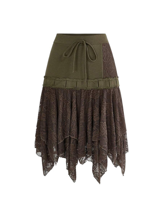 Women's Fairycore Asymmetrical Hem Mini Skirt