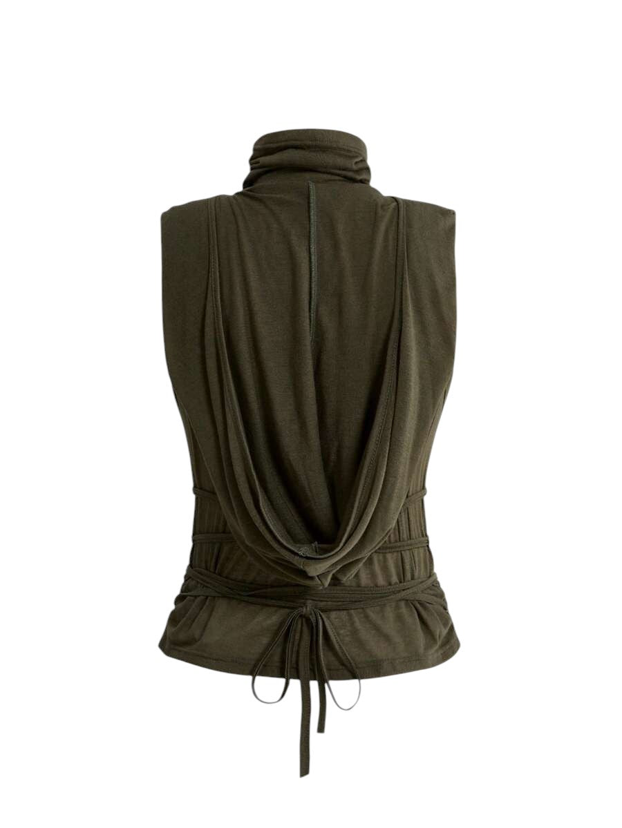 Women's Hooded Sleeveless Apocalyptic Streetwear Top