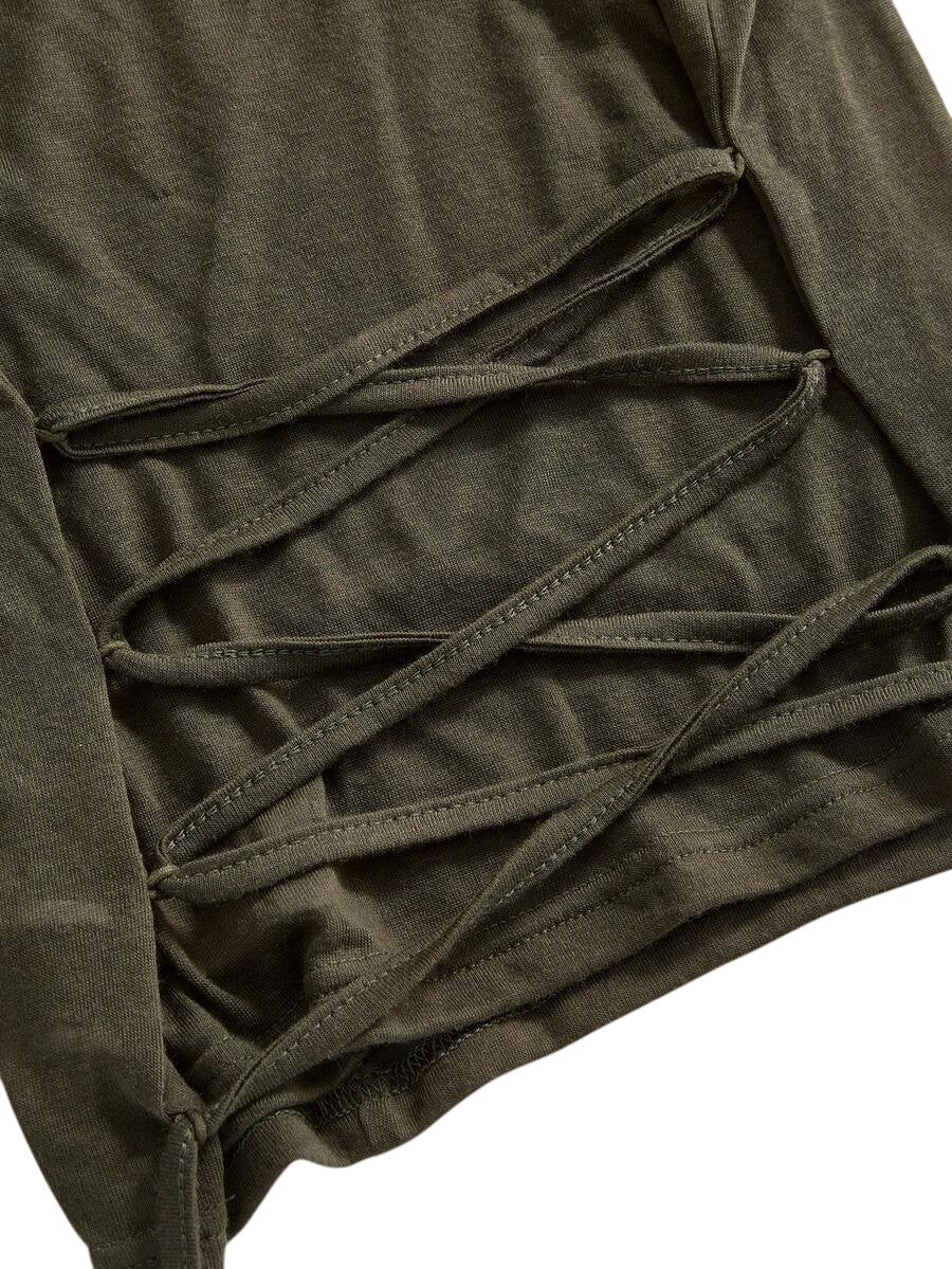 Women's Hooded Sleeveless Apocalyptic Streetwear Top