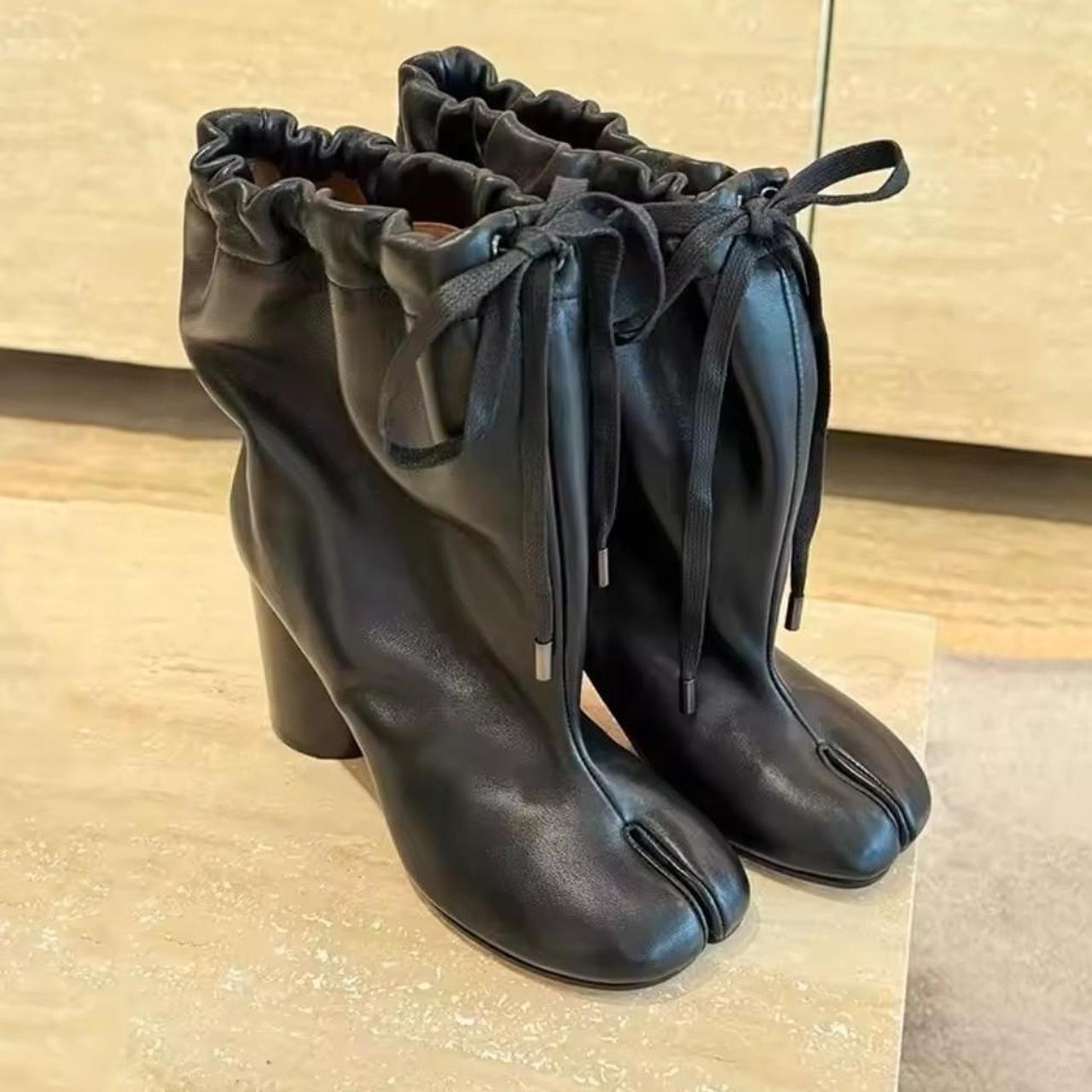 Women's Black Leather Ankle Boots