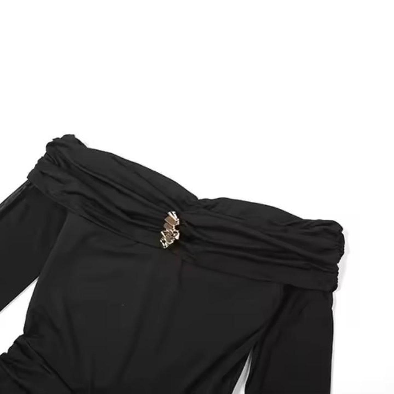 Women's Black Off The Shoulder Mini Dress