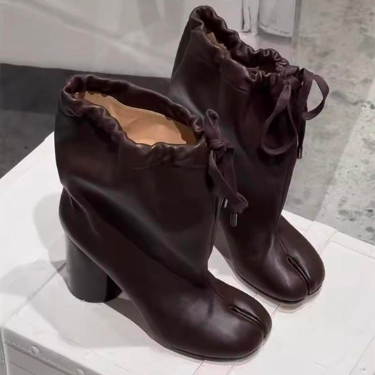 Women's Brown Leather Ankle Boots