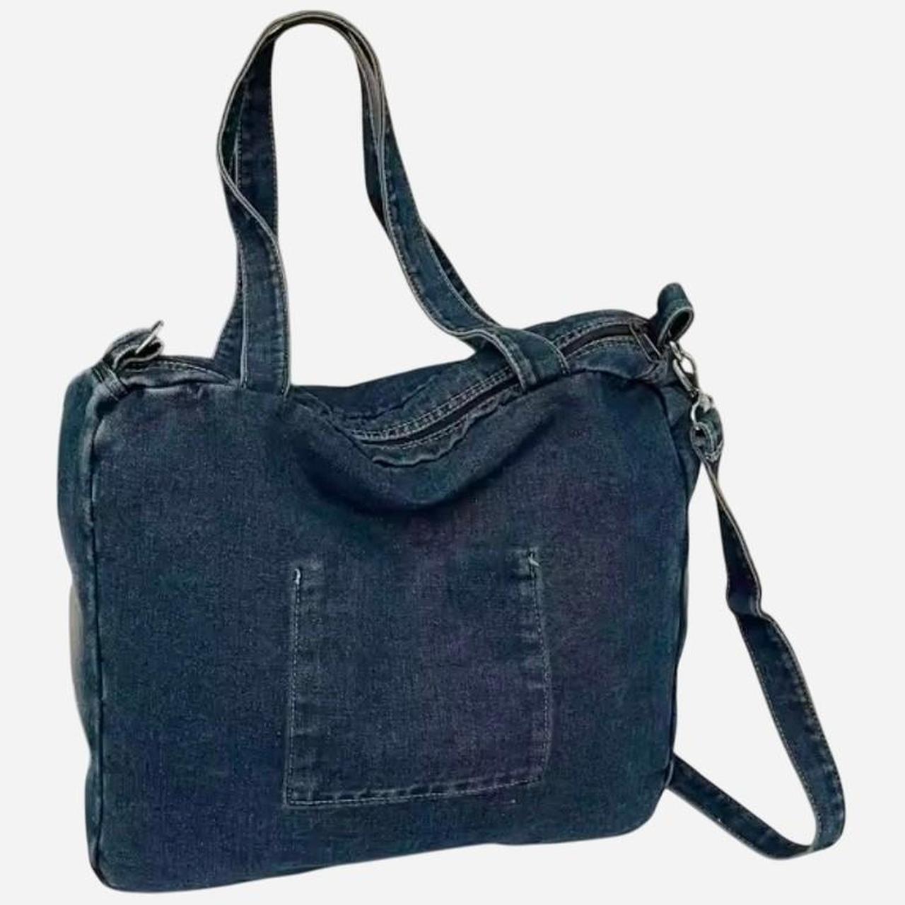 Denim Blue Butterfly Shoulder Handbag