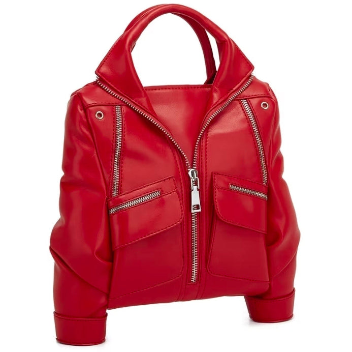Red Luxe Moto Jacket  Shoulder Bag
