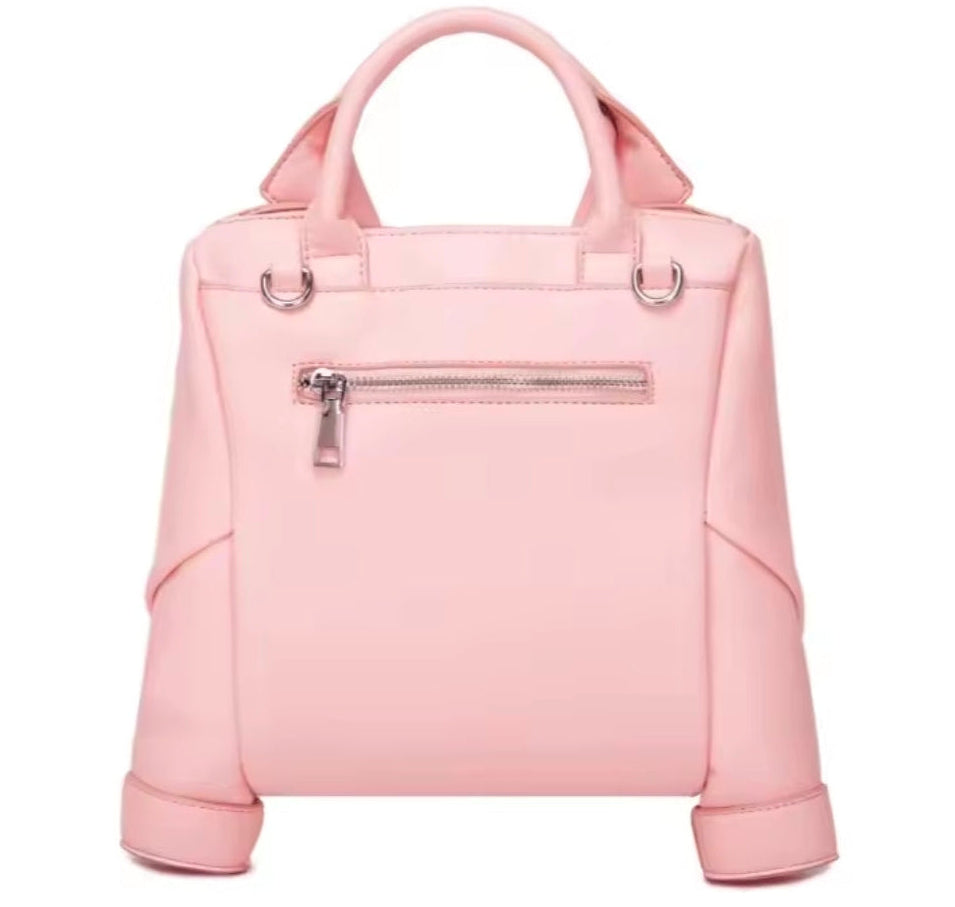 Pink Blush Luxe Moto Jacket  Shoulder Bag