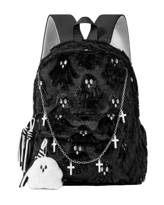 Phantom Plush Ghost Cross Chain Backpack