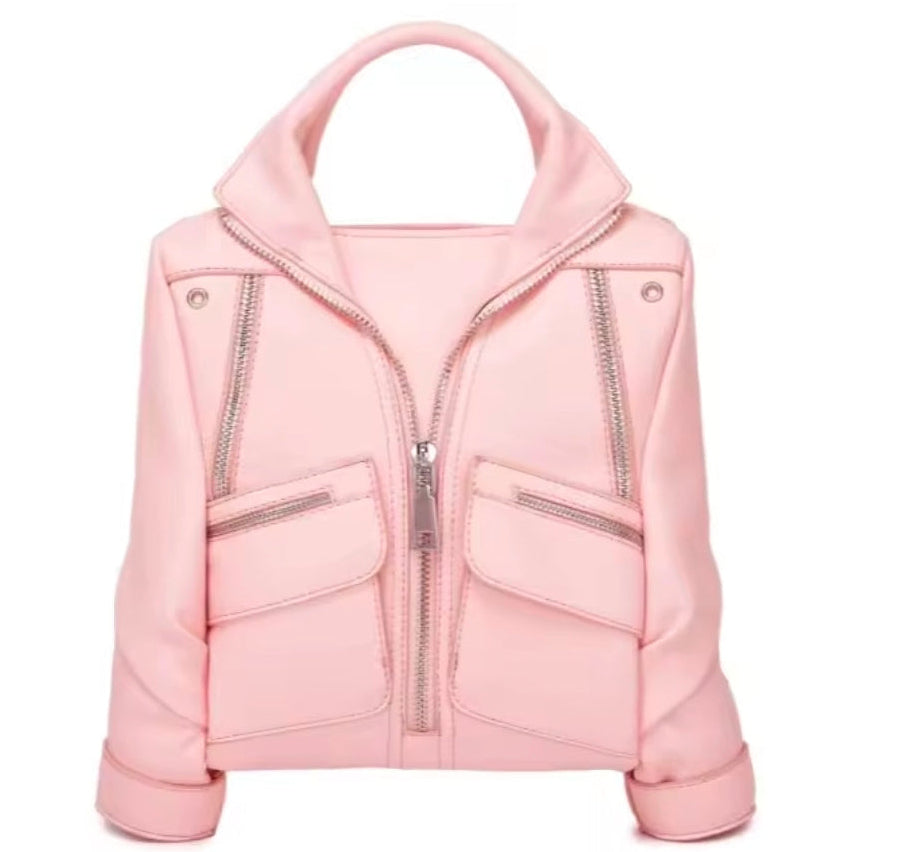 Pink Blush Luxe Moto Jacket  Shoulder Bag