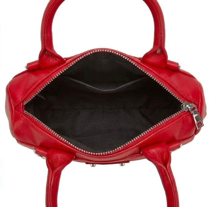 Red Luxe Moto Jacket  Shoulder Bag