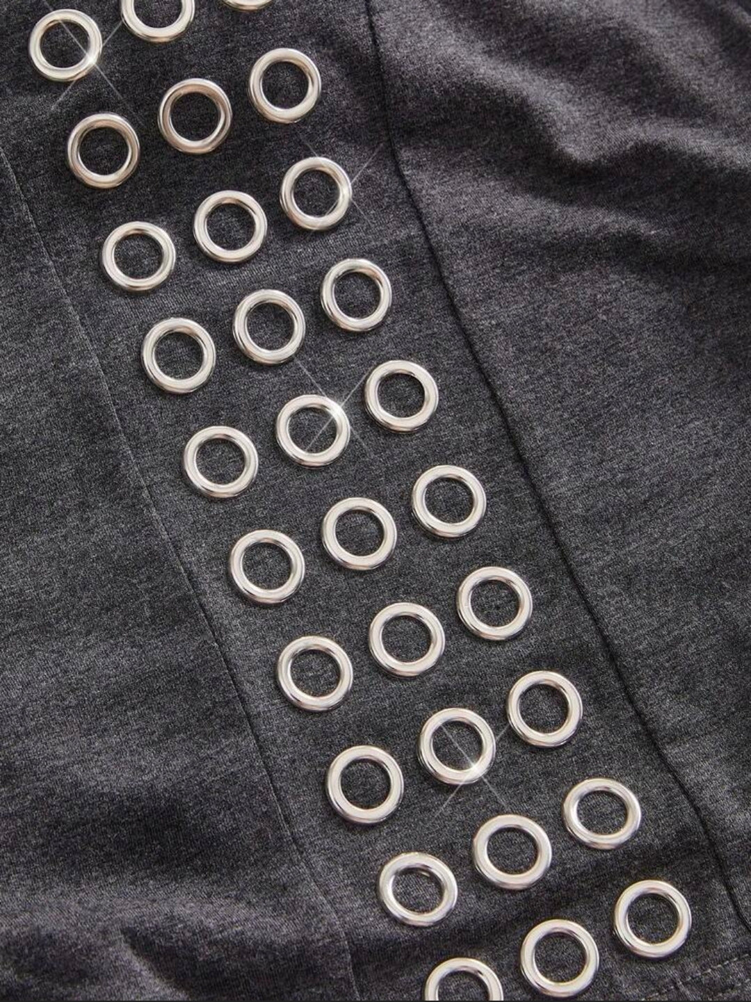 Retro Rivet Studded Sleeveless Hooded Top
