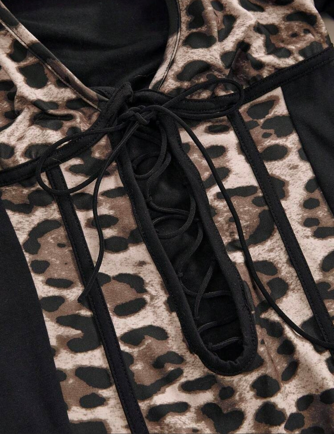Y2K Leopard Print Fuzzy Halter Neck Backless Top